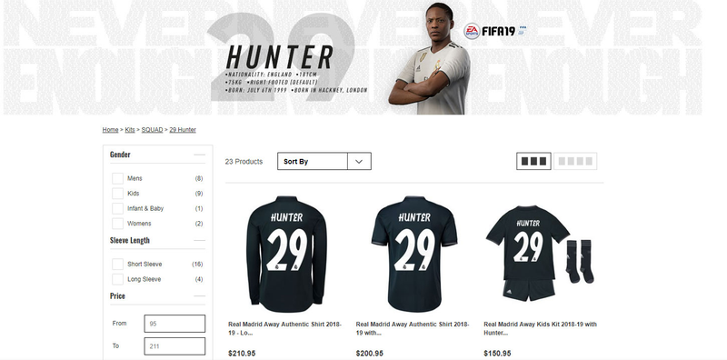 Illustration for article titled Real Madrid Are Selling Actual Alex Hunter Jerseys